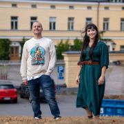 John and Jenn from UUDLY in front of lapinlahden lähde